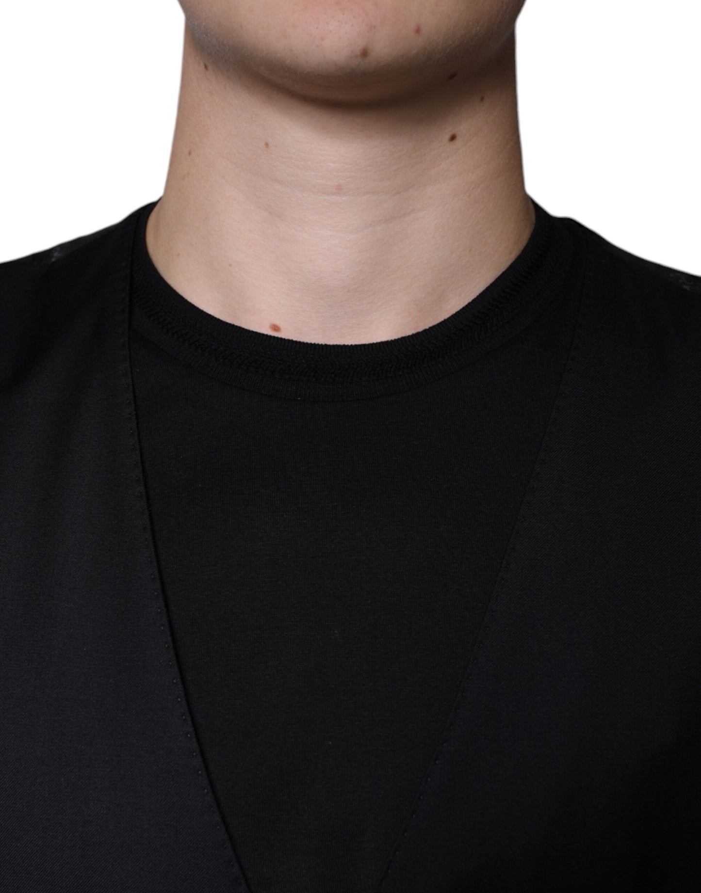 Robe gilet en laine noire Dolce &amp; Gabbana