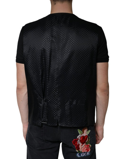 Robe gilet en laine noire Dolce &amp; Gabbana