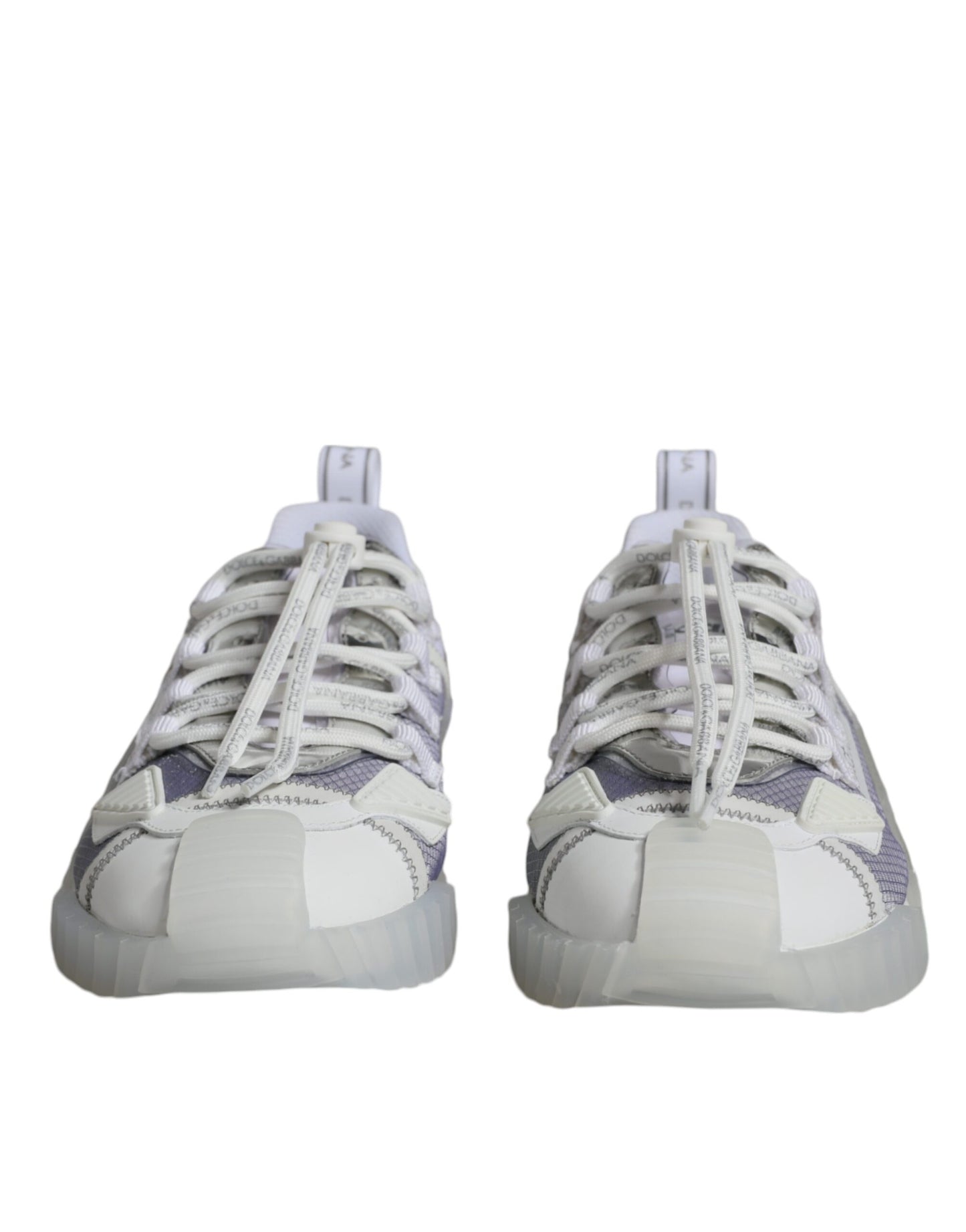Dolce & Gabbana White Silver Low Top NS1 Sneakers Shoes by Dolce & Gabbana
