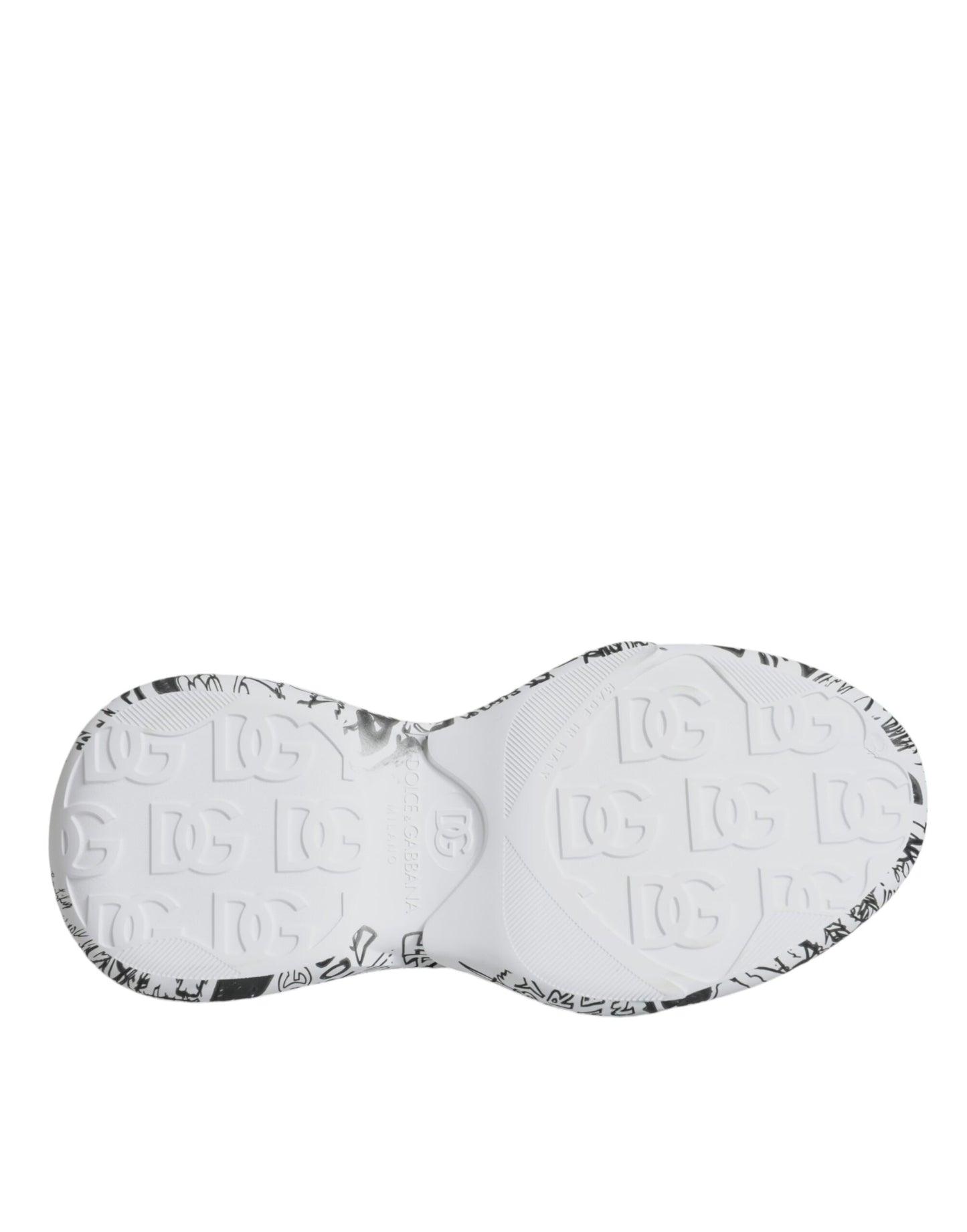 Dolce & Gabbana White Black Graffiti Daymaster Sneakers Shoes by Dolce & Gabbana