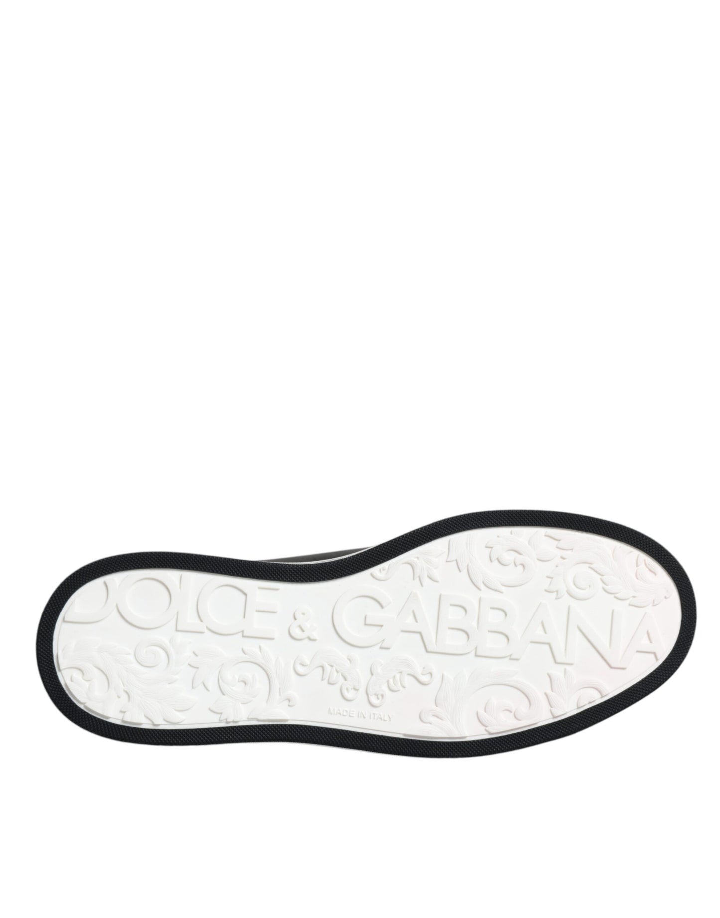 Dolce & Gabbana Black Leather Low Top Men Sneakers Shoes by Dolce & Gabbana