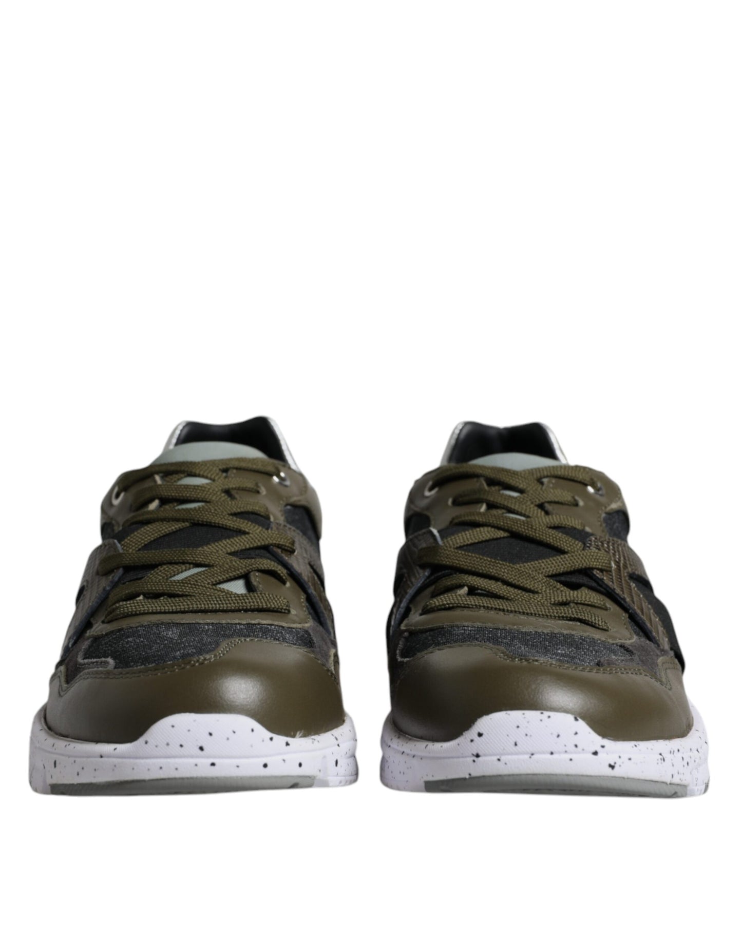 Dolce & Gabbana Multicolor Canvas Leather Low Top Sneaker Shoes by Dolce & Gabbana