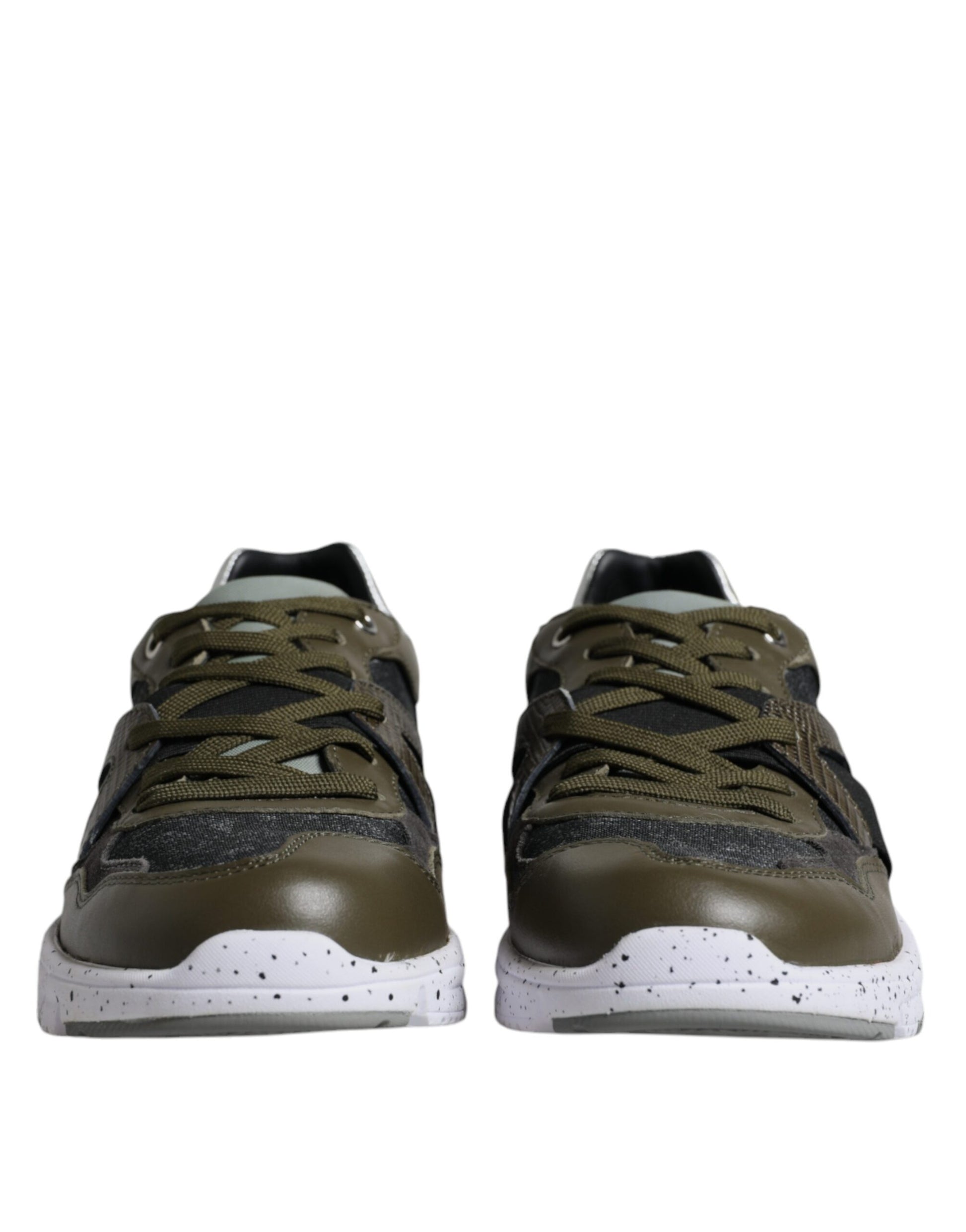 Dolce & Gabbana Multicolor Canvas Leather Low Top Sneaker Shoes by Dolce & Gabbana
