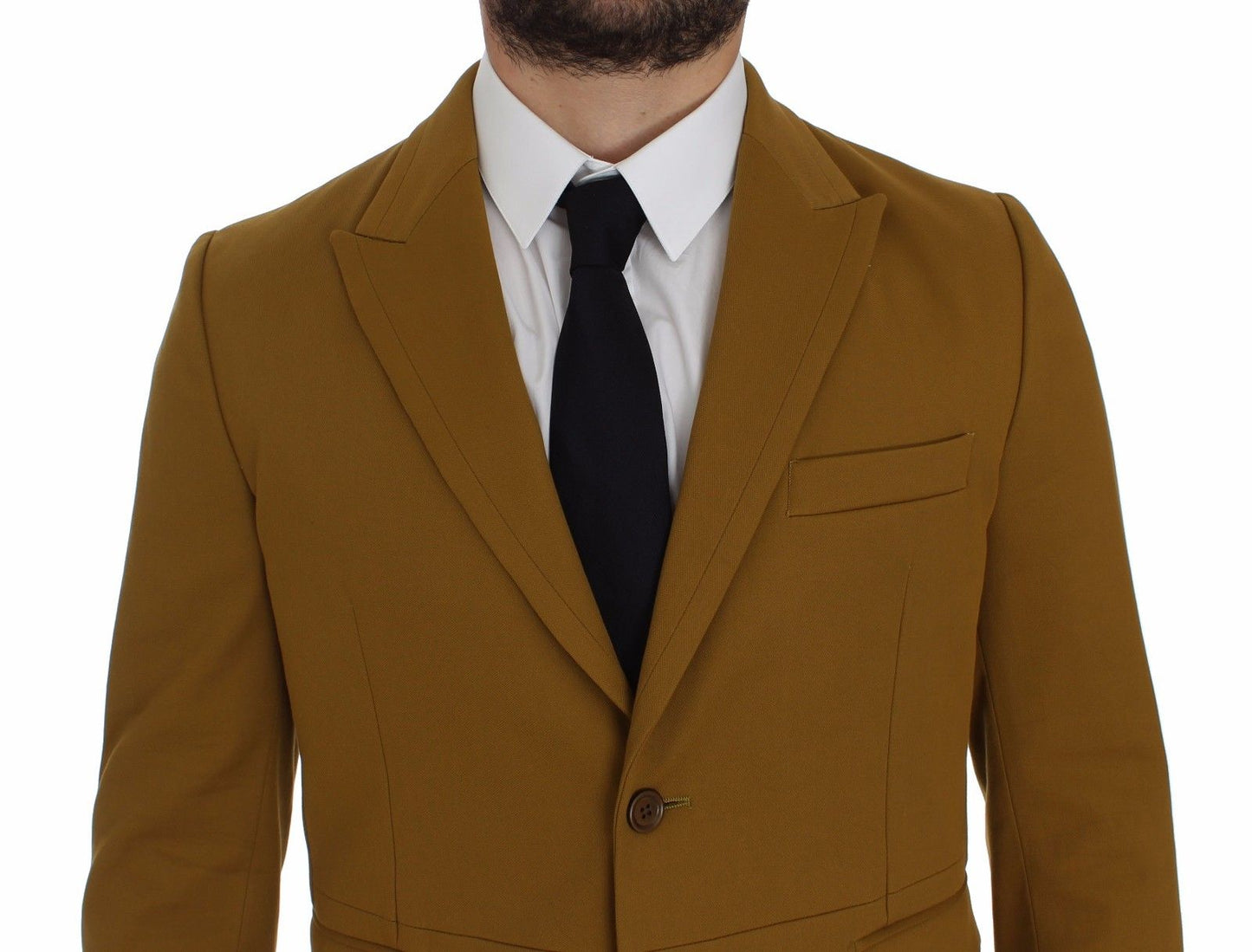 Blazer décontracté élégant en coton mélangé jaune Dolce &amp; Gabbana