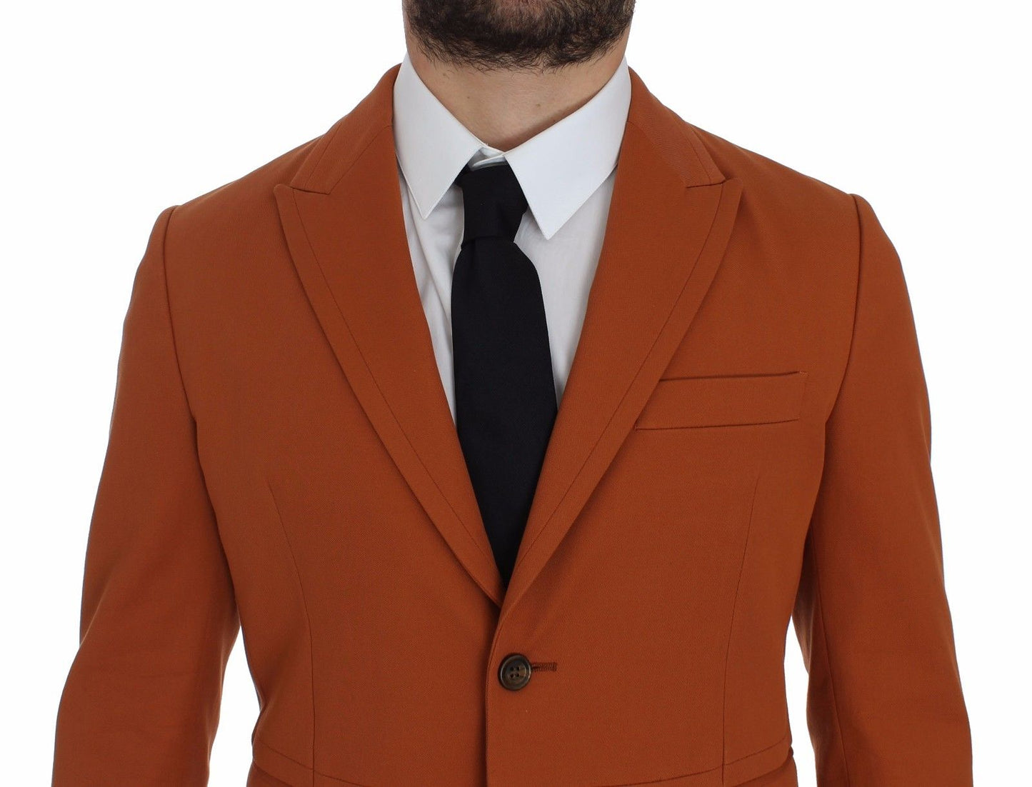 Blazer décontracté orange élégant en coton mélangé Dolce &amp; Gabbana
