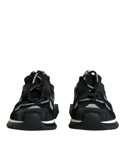 Dolce & Gabbana Black Mesh Sorrento Trekking Sneakers Shoes by Dolce & Gabbana