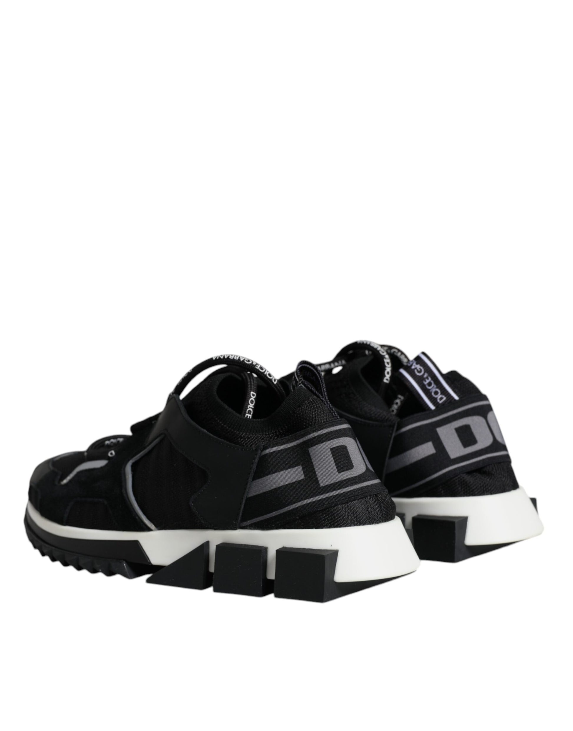 Dolce & Gabbana Black Mesh Sorrento Trekking Sneakers Shoes by Dolce & Gabbana