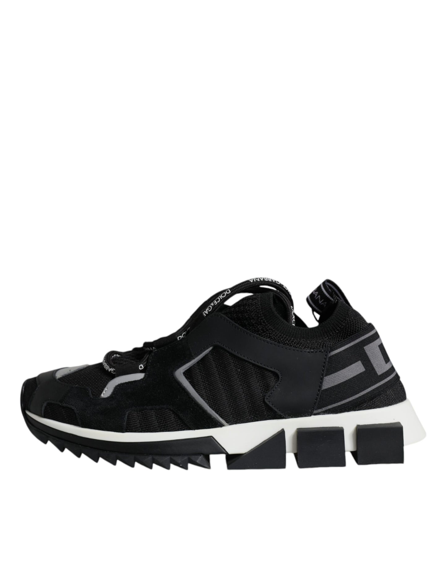 Dolce & Gabbana Black Mesh Sorrento Trekking Sneakers Shoes by Dolce & Gabbana