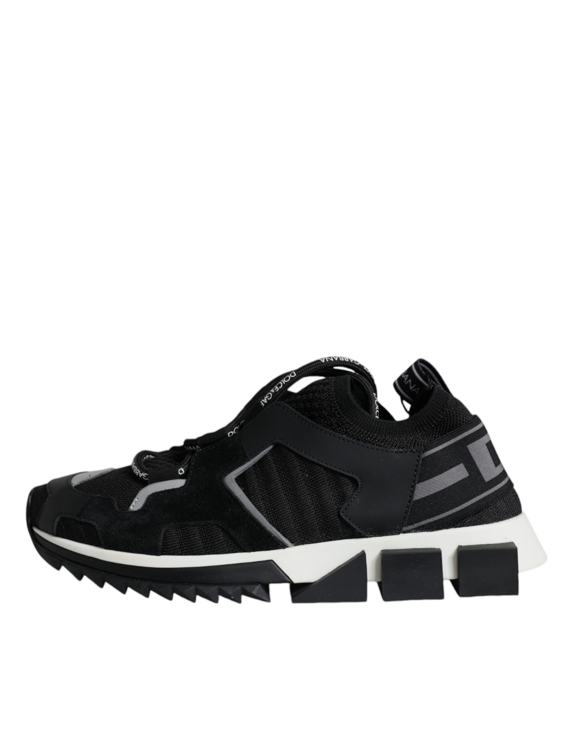Dolce & Gabbana Black Mesh Sorrento Trekking Sneakers Shoes by Dolce & Gabbana