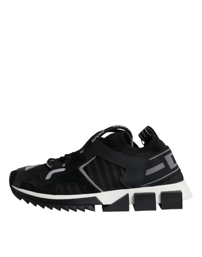Dolce & Gabbana Black Mesh Sorrento Trekking Sneakers Shoes by Dolce & Gabbana