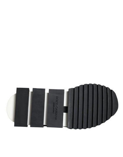 Dolce & Gabbana Black Mesh Sorrento Trekking Sneakers Shoes by Dolce & Gabbana