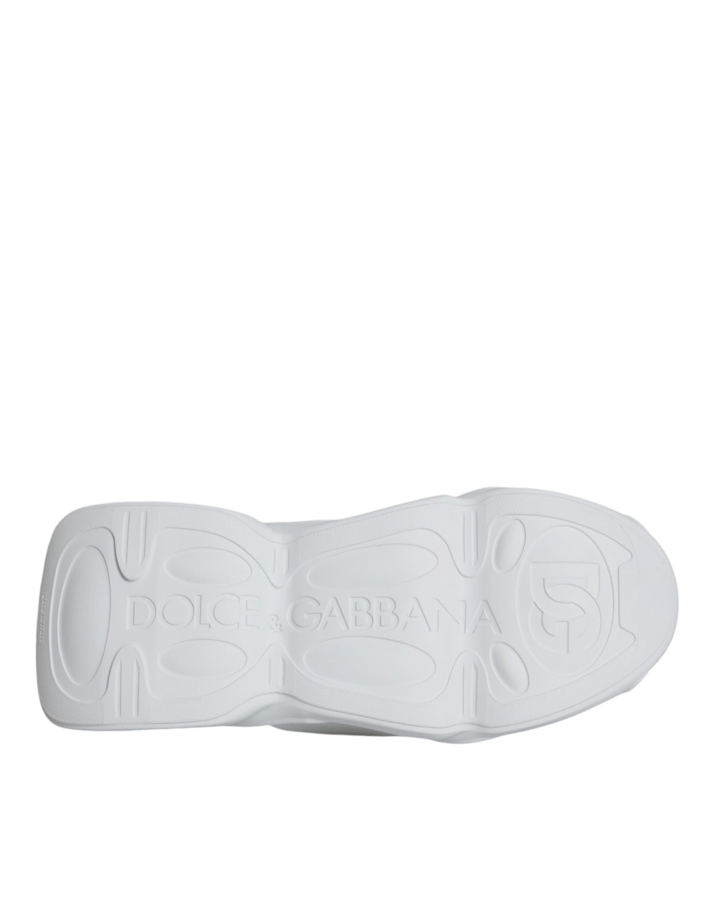 Dolce & Gabbana White Padded Fabric Low Top Sneakers Shoes by Dolce & Gabbana