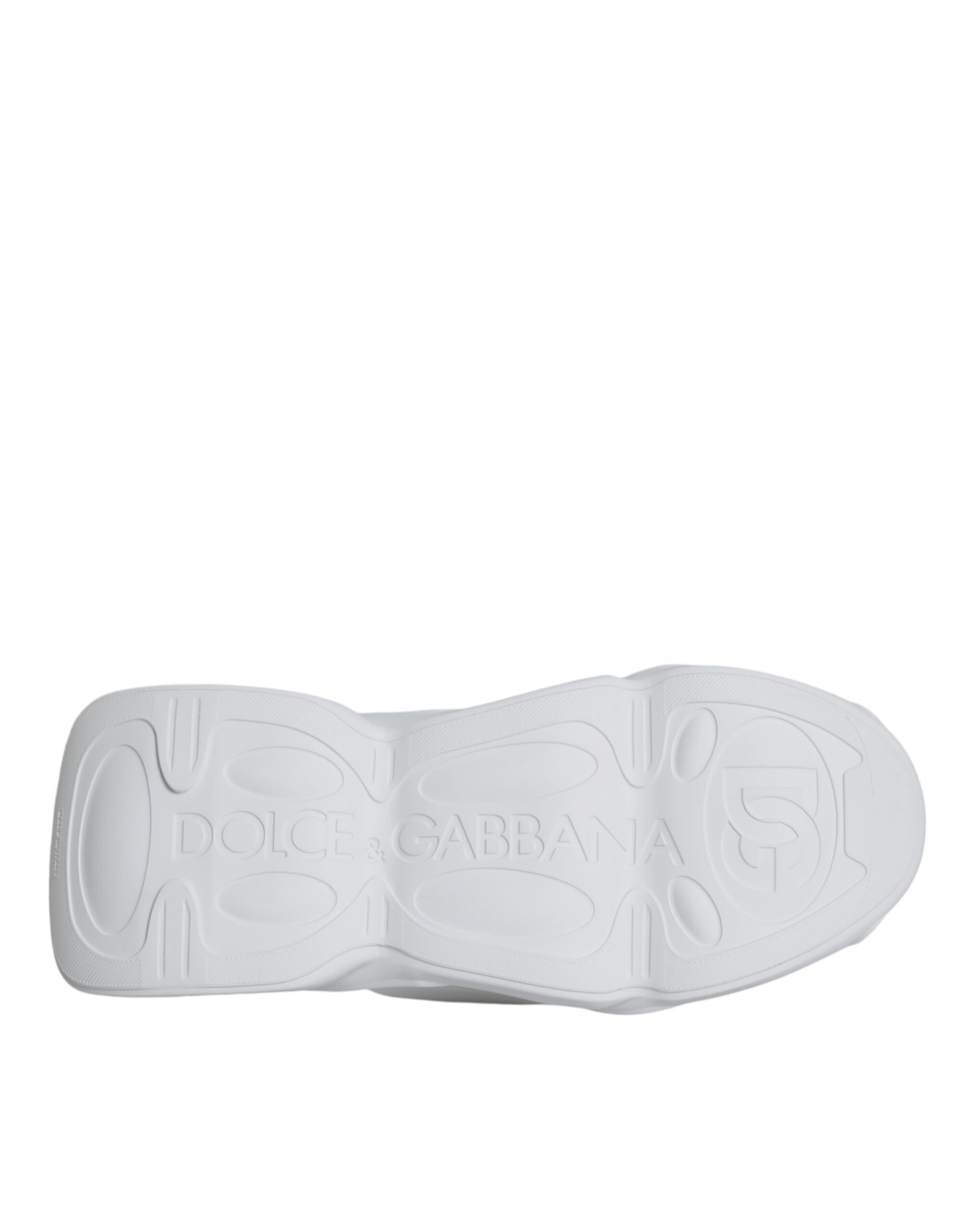 Dolce & Gabbana White Padded Fabric Low Top Sneakers Shoes by Dolce & Gabbana