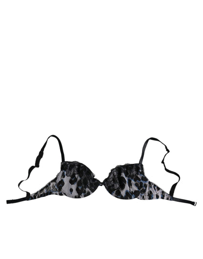 Soutien-gorge push-up léopard blanc Roberto Cavalli Reggiseno