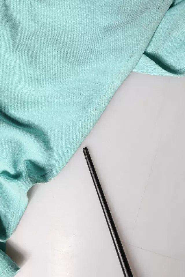Christian Pellizzari Light Blue Jersey Long Drape One Shoulder Dress by Christian Pellizzari