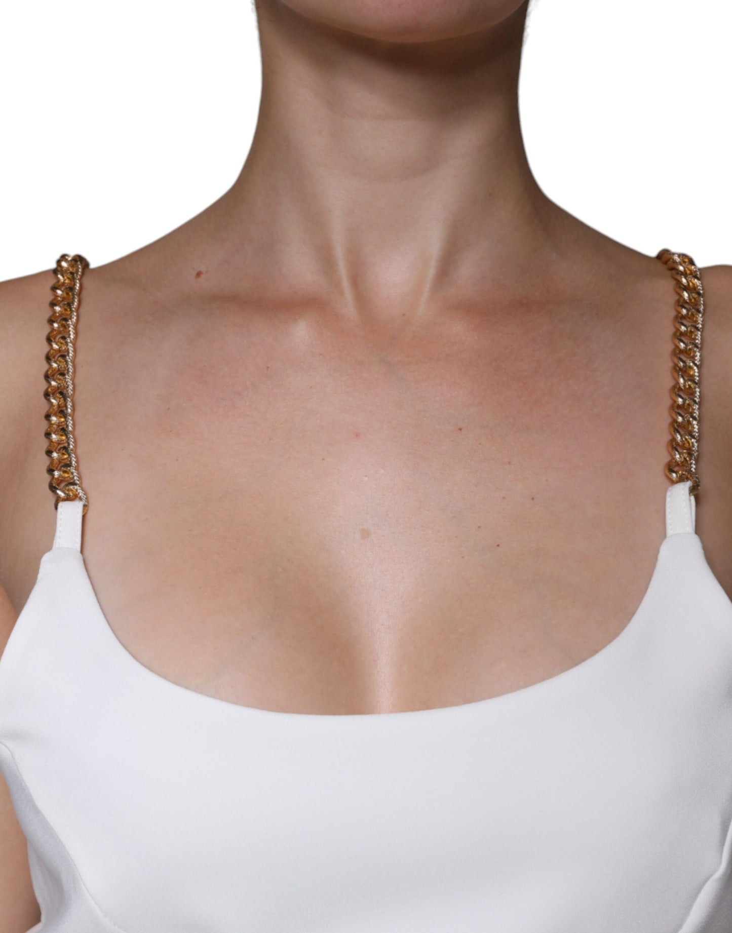 Elisabetta Franchi White Sleeveless Bodycon Sheath Mini Dress by Elisabetta Franchi