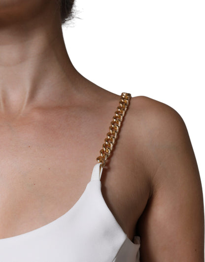 Elisabetta Franchi White Sleeveless Bodycon Sheath Mini Dress by Elisabetta Franchi