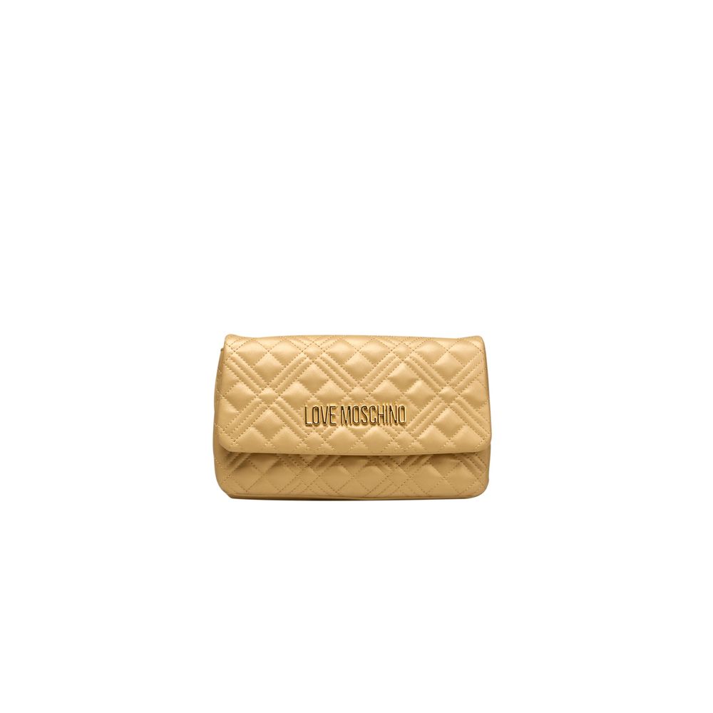 Sac bandoulière Love Moschino en polyéthylène doré pour femme
