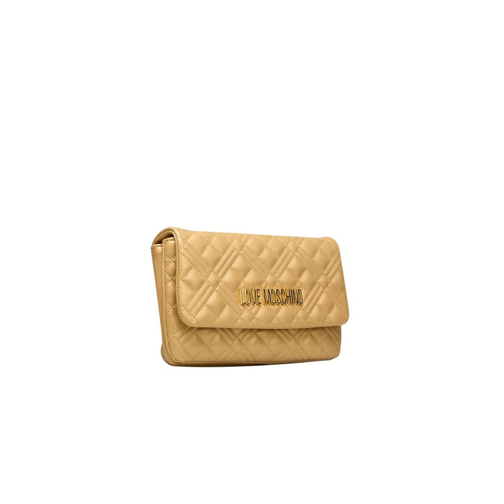 Sac bandoulière Love Moschino en polyéthylène doré pour femme