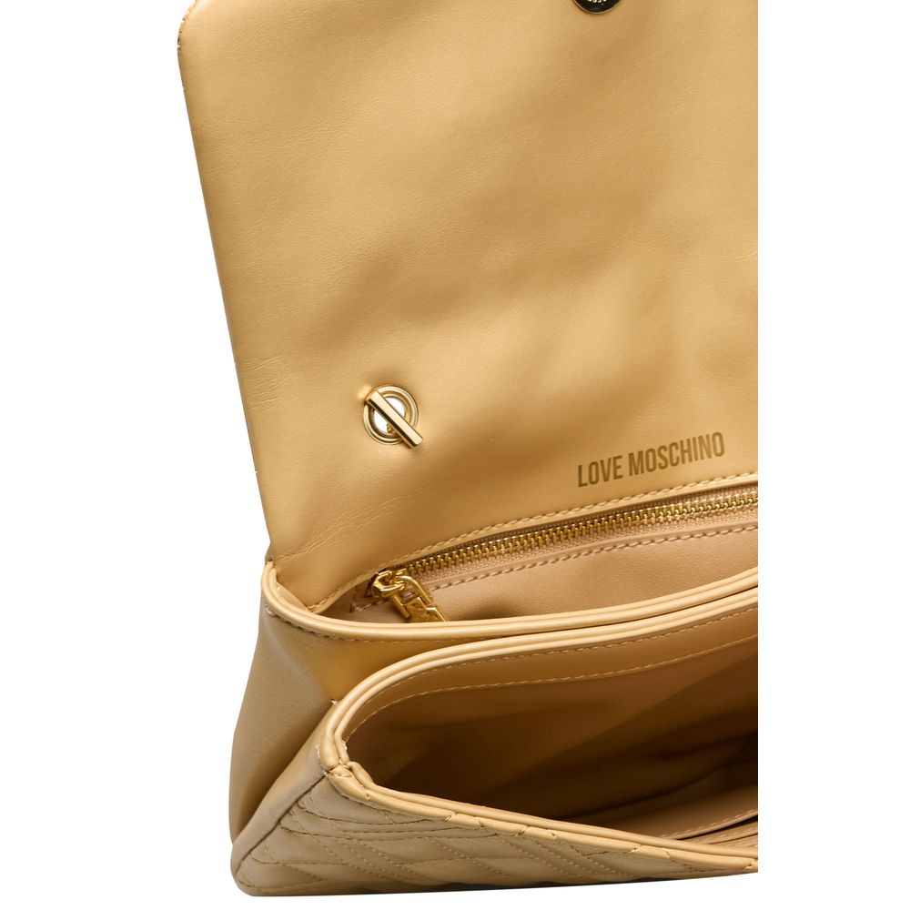 Sac bandoulière Love Moschino en polyéthylène doré pour femme