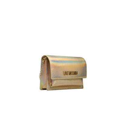 Sac bandoulière Love Moschino en polyéthylène doré pour femme