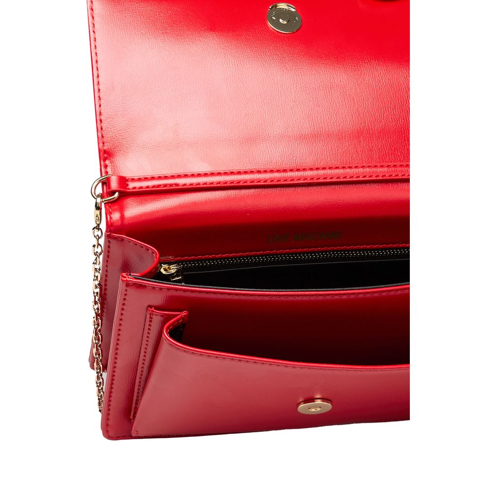 Sac bandoulière Love Moschino en polyéthylène rouge pour femme