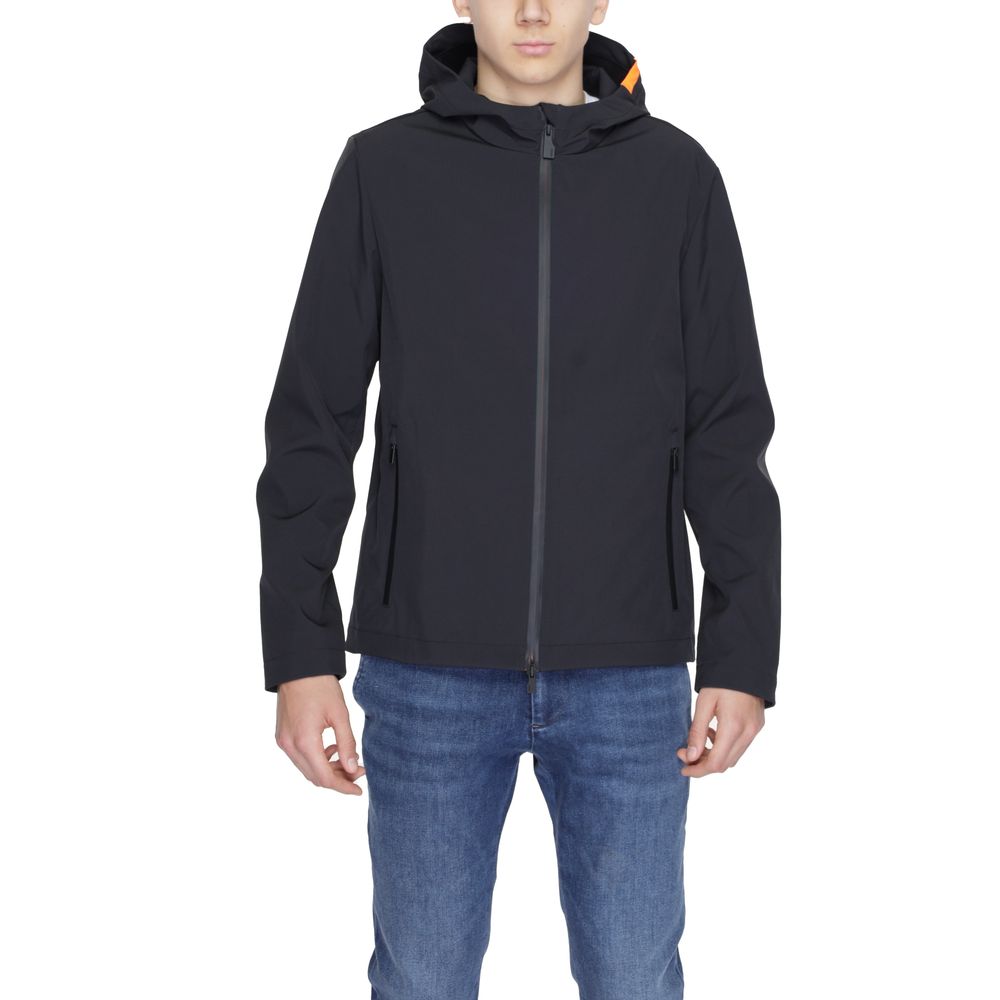 Suns Black Polyester Jackets &amp; Coat