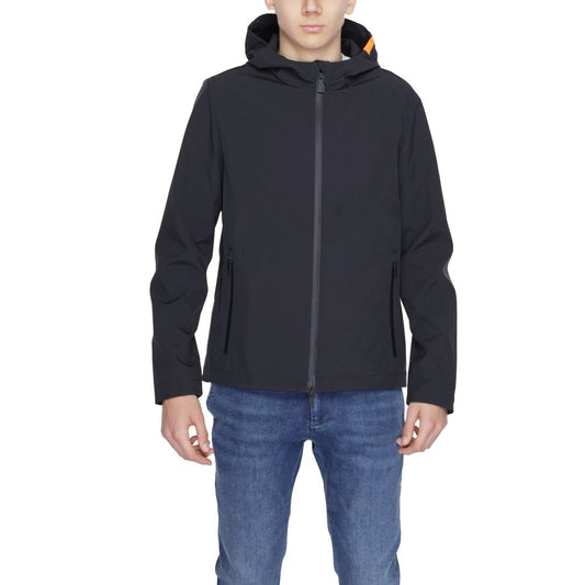 Suns Black Polyester Jackets &amp; Coat