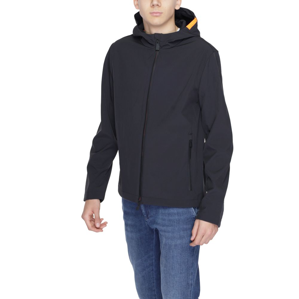 Suns Black Polyester Jackets &amp; Coat