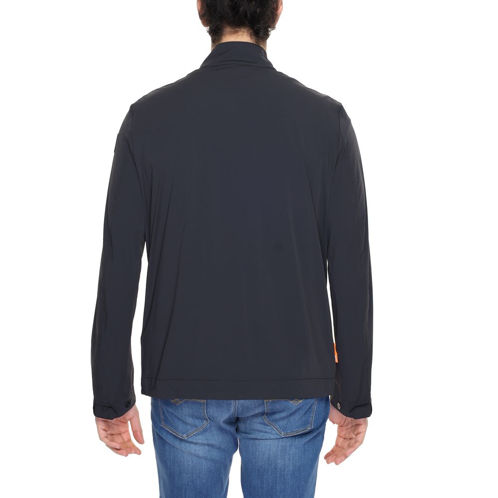 Suns Black Nylon Jackets & Coat by Suns