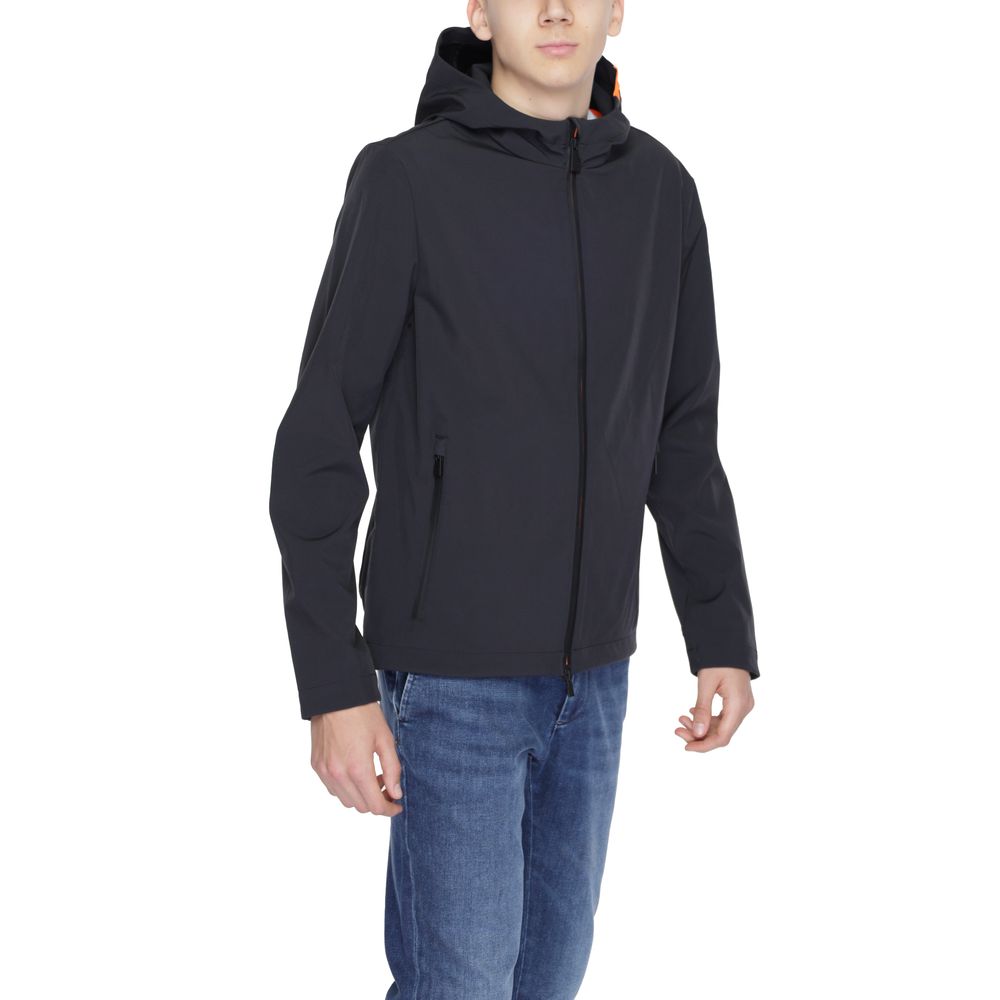 Suns Black Polyester Jackets &amp; Coat