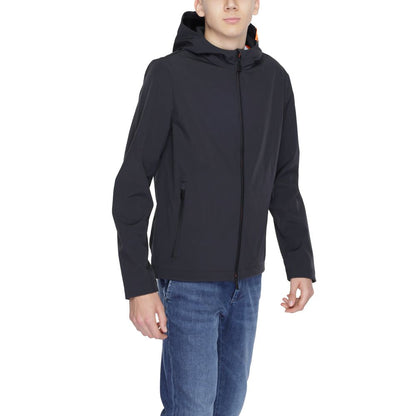 Suns Black Polyester Jackets &amp; Coat