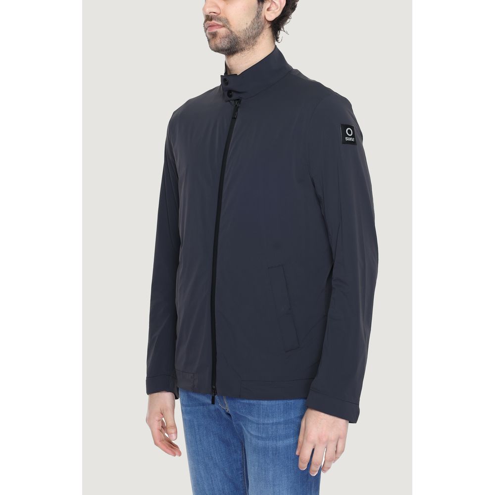 Suns Black Nylon Jackets & Coat by Suns