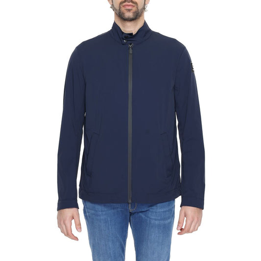 Suns Blue Nylon Jackets & Coat by Suns
