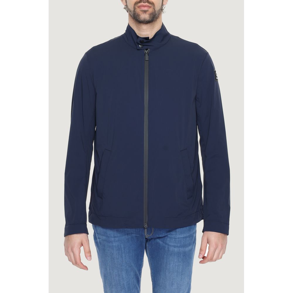 Suns Blue Nylon Jackets & Coat by Suns