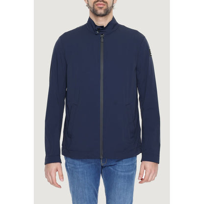 Suns Blue Nylon Jackets & Coat by Suns