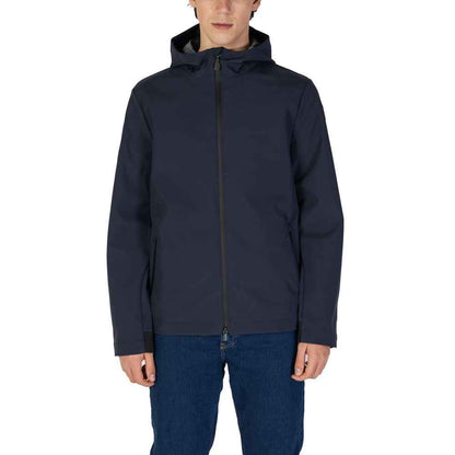 Suns Blue Polyester Jackets & Coat