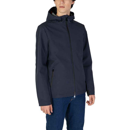 Suns Blue Polyester Jackets & Coat