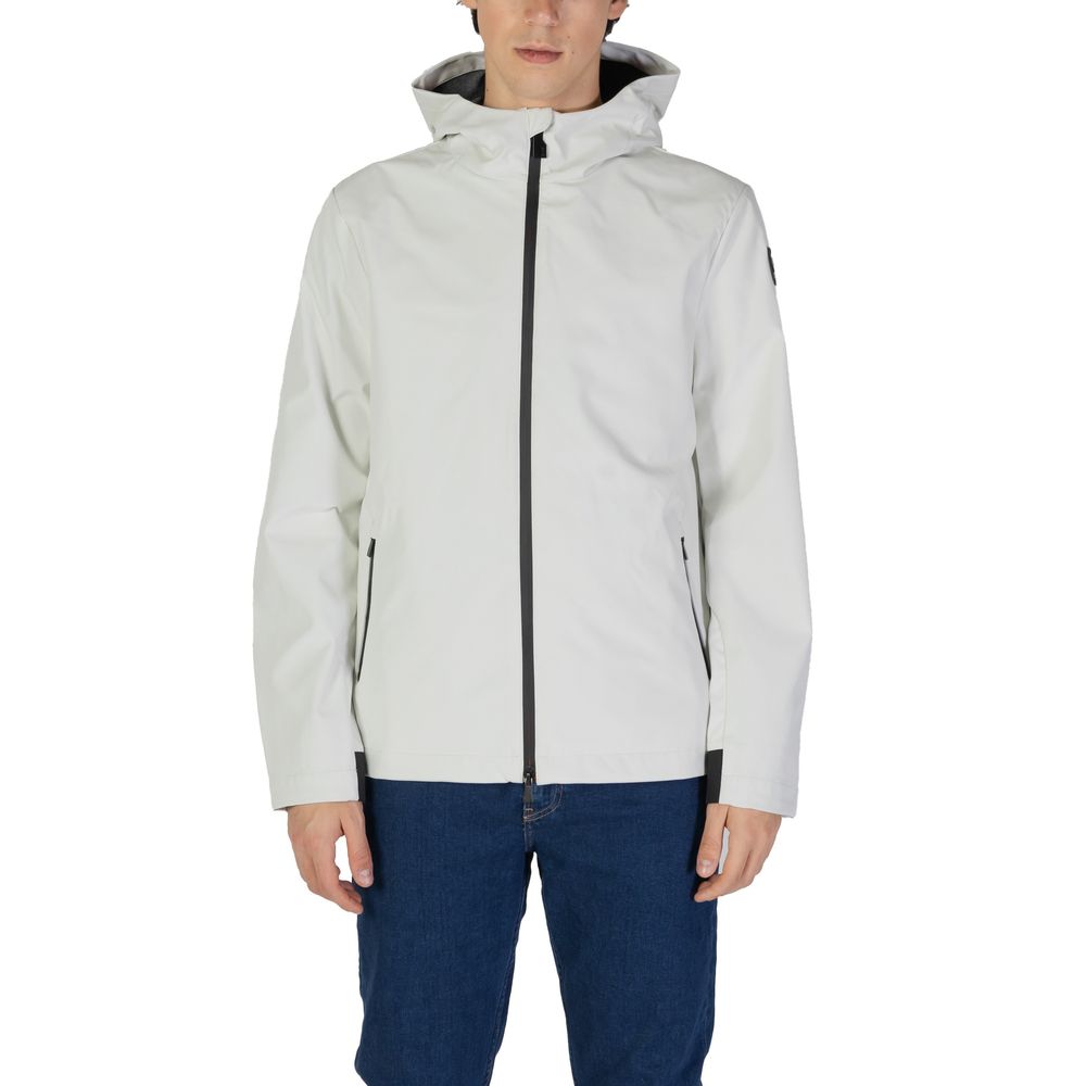 Suns Cream Polyester Jackets & Coat by Suns