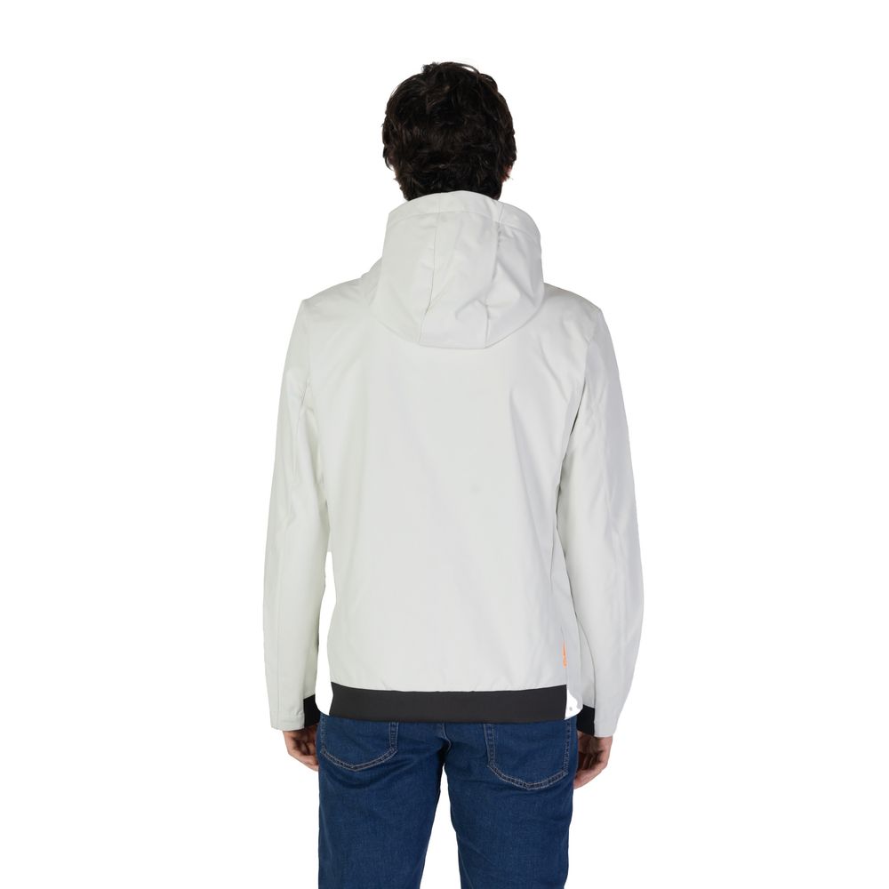 Suns Cream Polyester Jackets & Coat by Suns