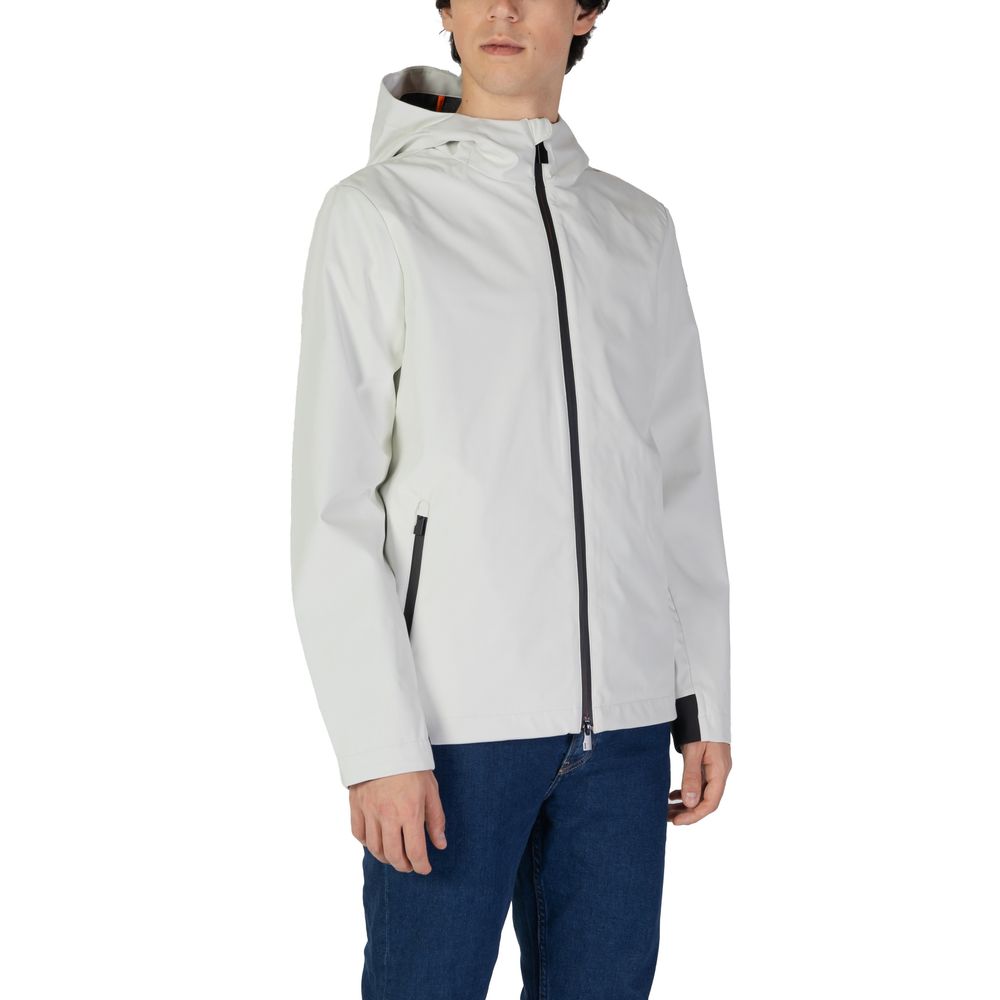 Suns Cream Polyester Jackets & Coat by Suns