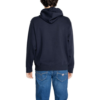 Armani Exchange Blue Cotton Hoody by Armani Exchange