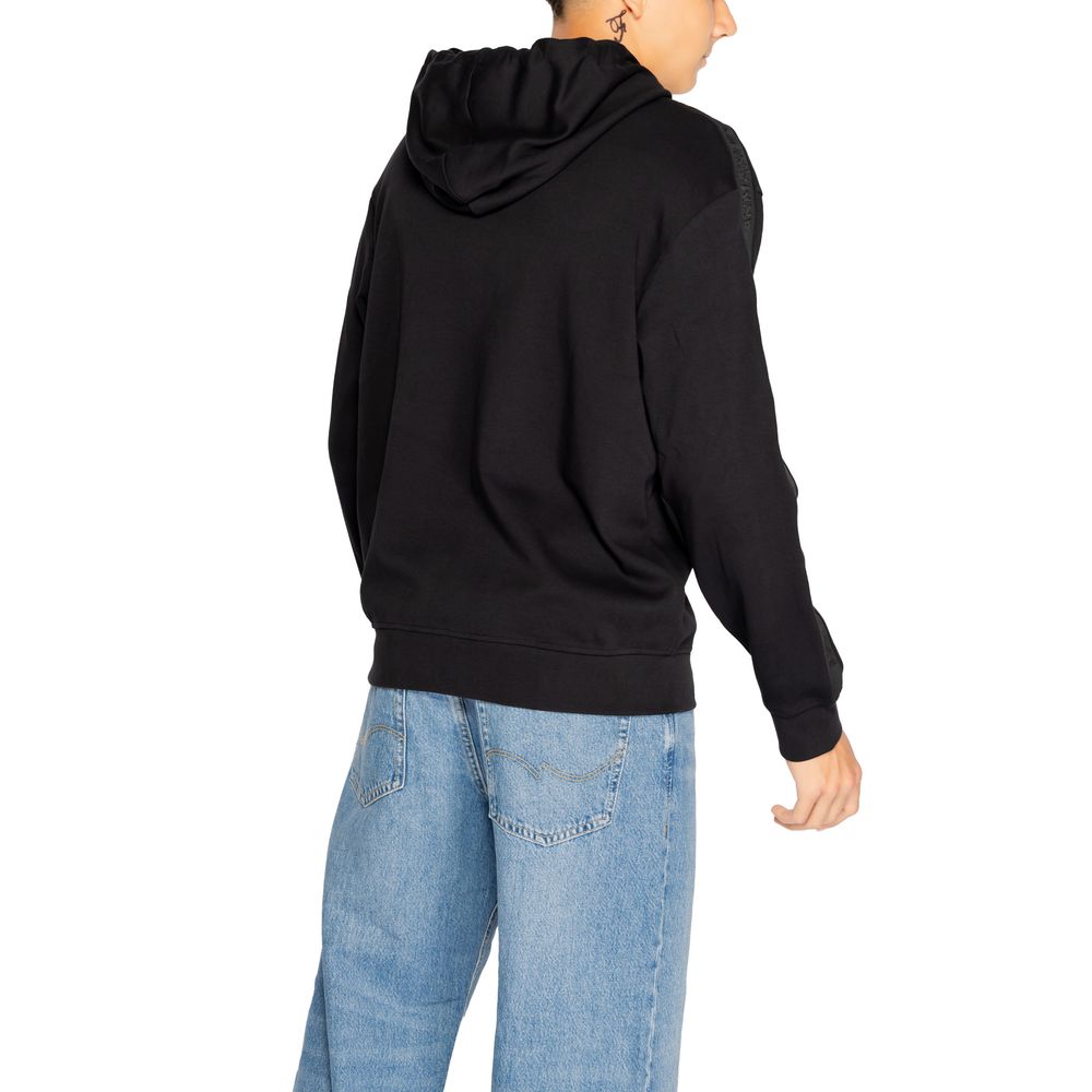 Armani Exchange Black Cotton Hoody by Armani Exchange