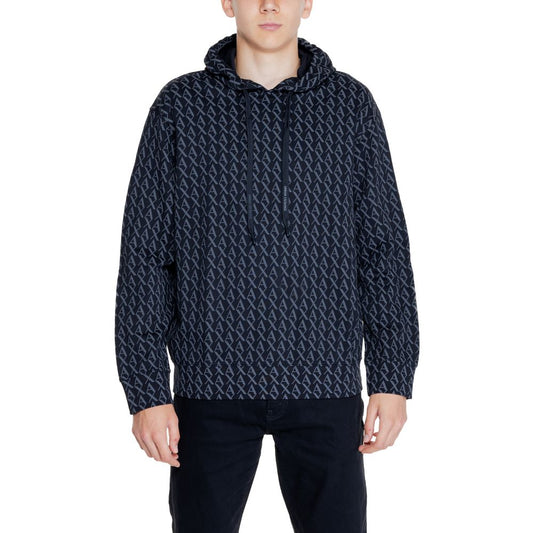 Armani Exchange Black Cotton Hoody by Armani Exchange