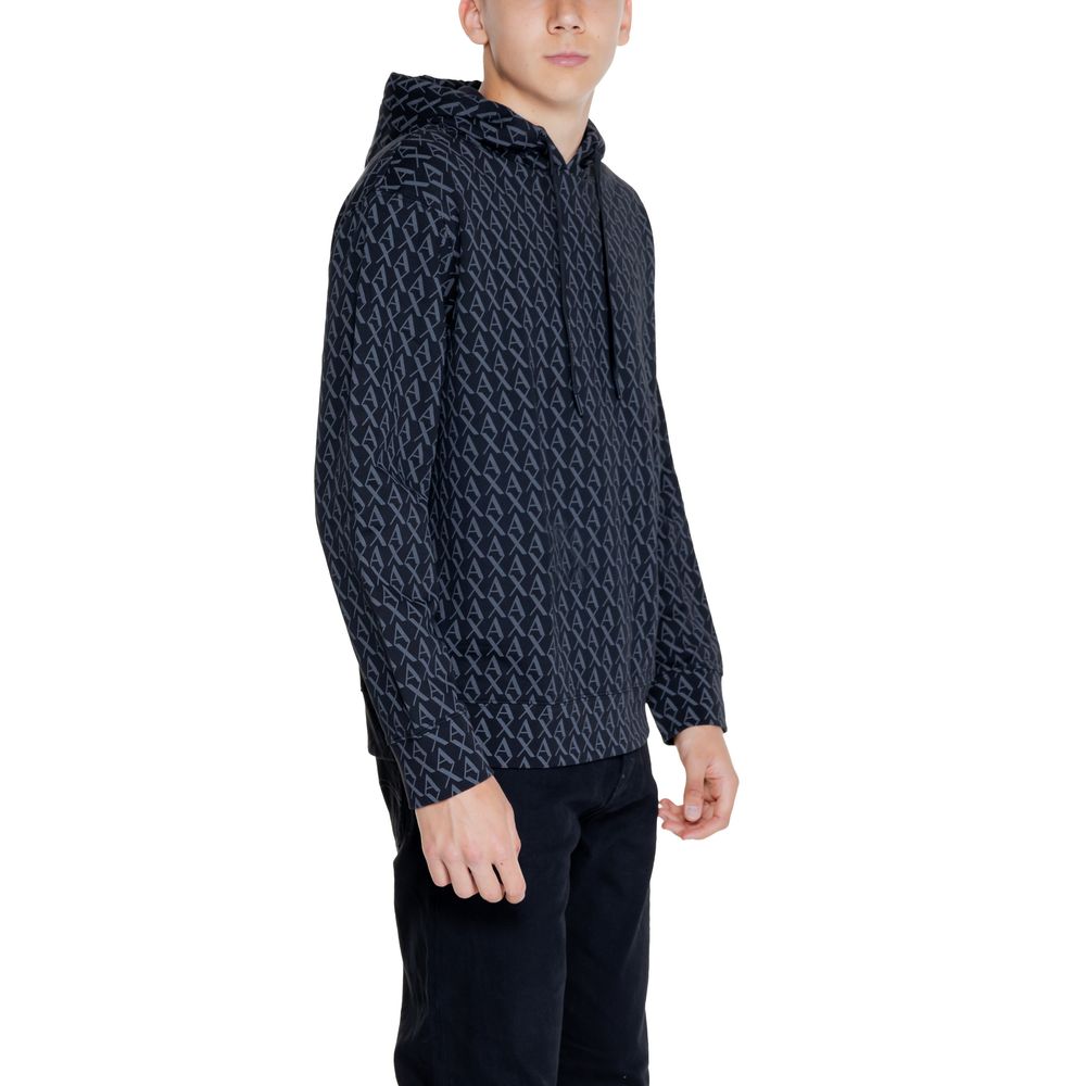 Armani Exchange Black Cotton Hoody by Armani Exchange