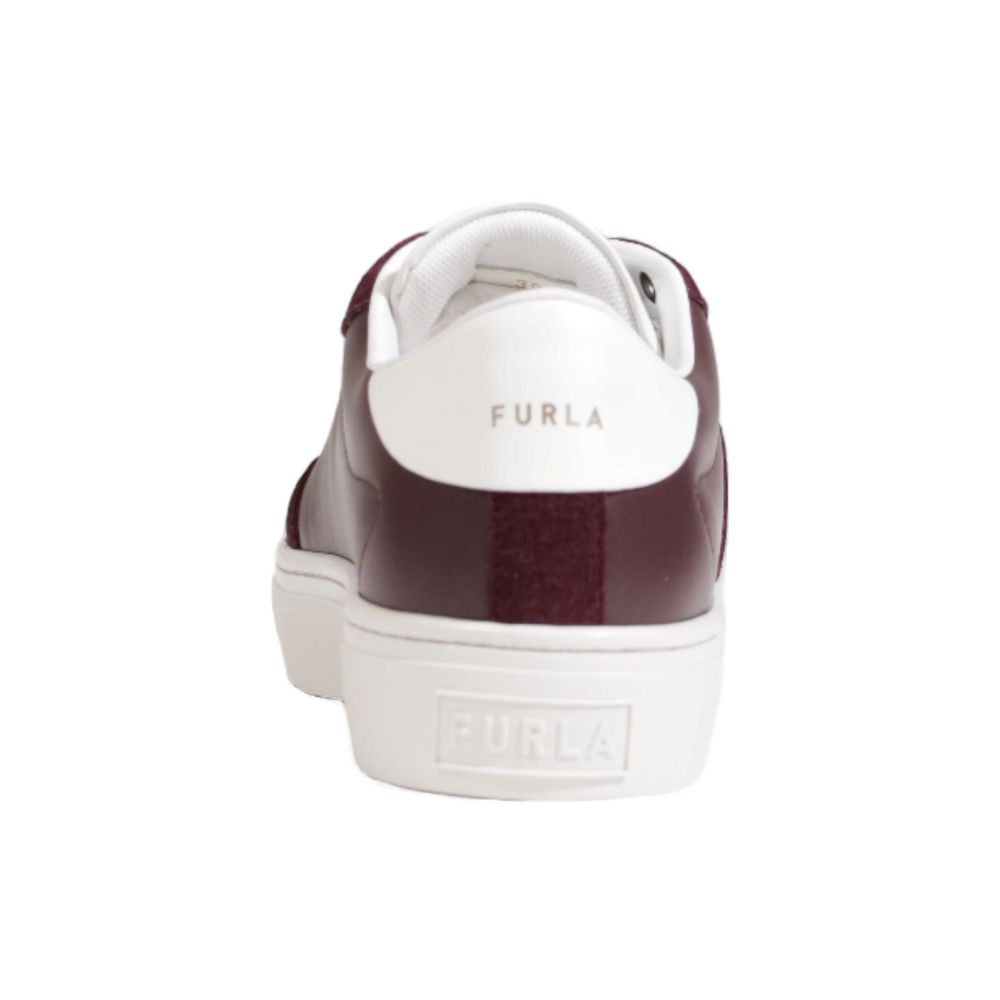 Furla Bordeaux Leather Sneaker by Furla
