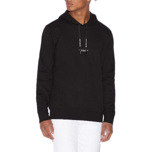 Armani Exchange Black Cotton Hoody by Armani Exchange