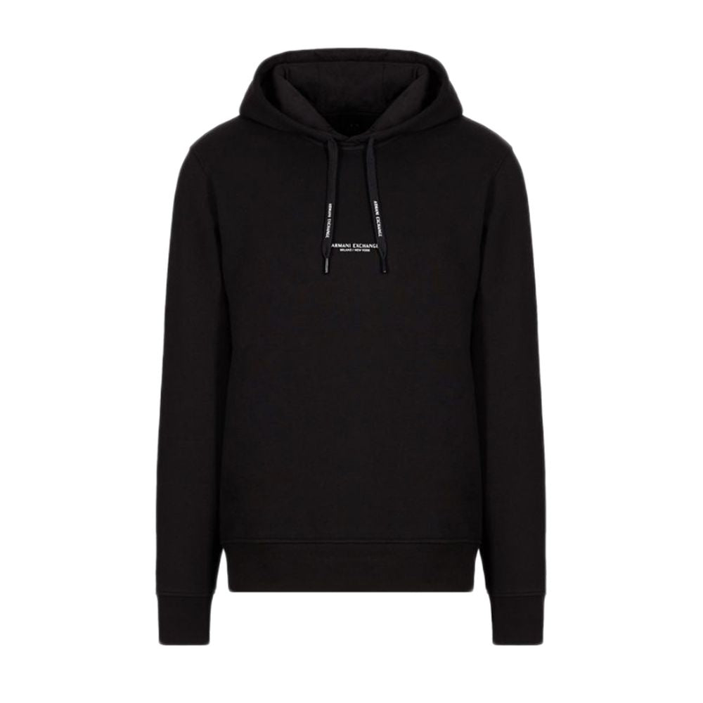 Armani Exchange Black Cotton Hoody by Armani Exchange