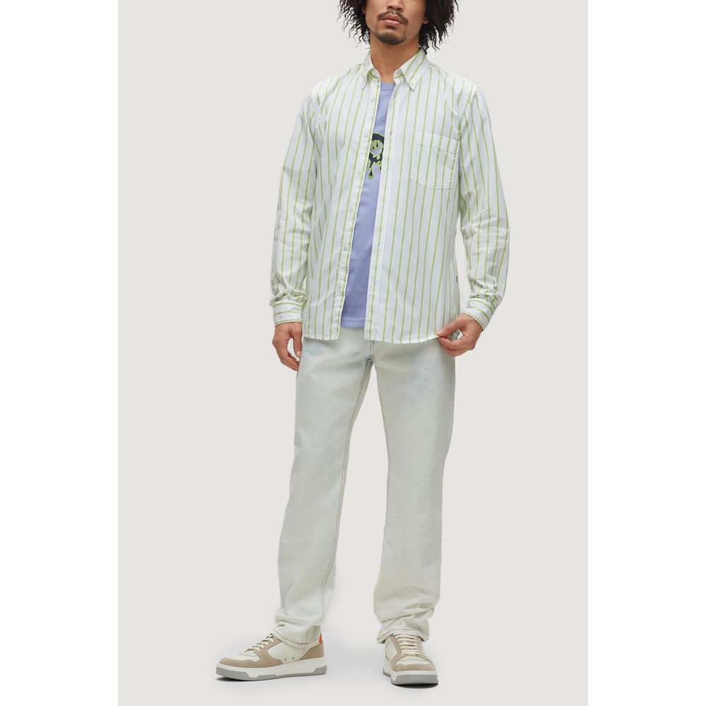 Hugo Boss Green Cotton Shirt by Hugo Boss