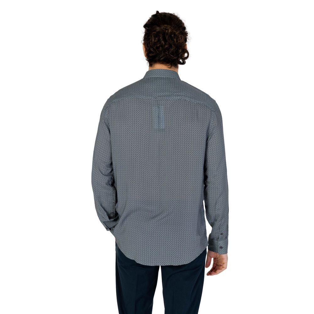 Armani Exchange Gray Viscose Shirt by Armani Exchange